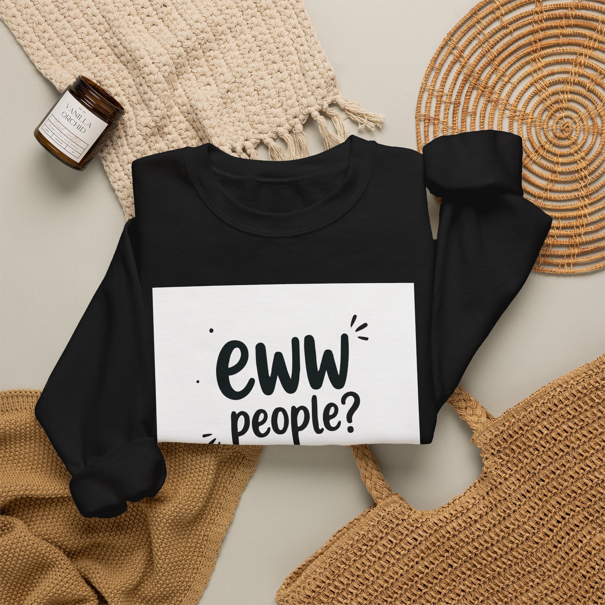 Ew! People? Cute Anti-Social Graphic Sweatshirt