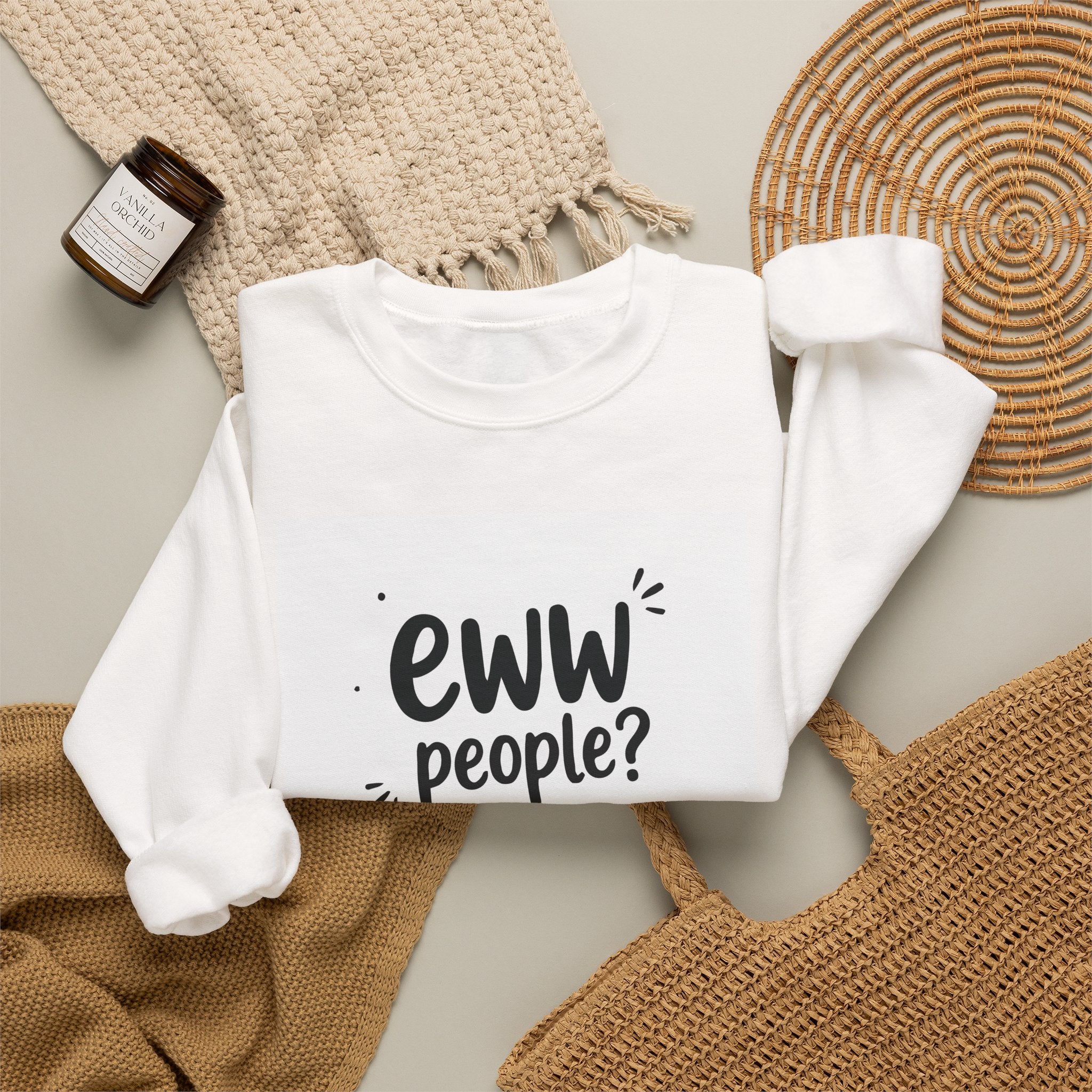 Ew! People? Cute Anti-Social Graphic Sweatshirt