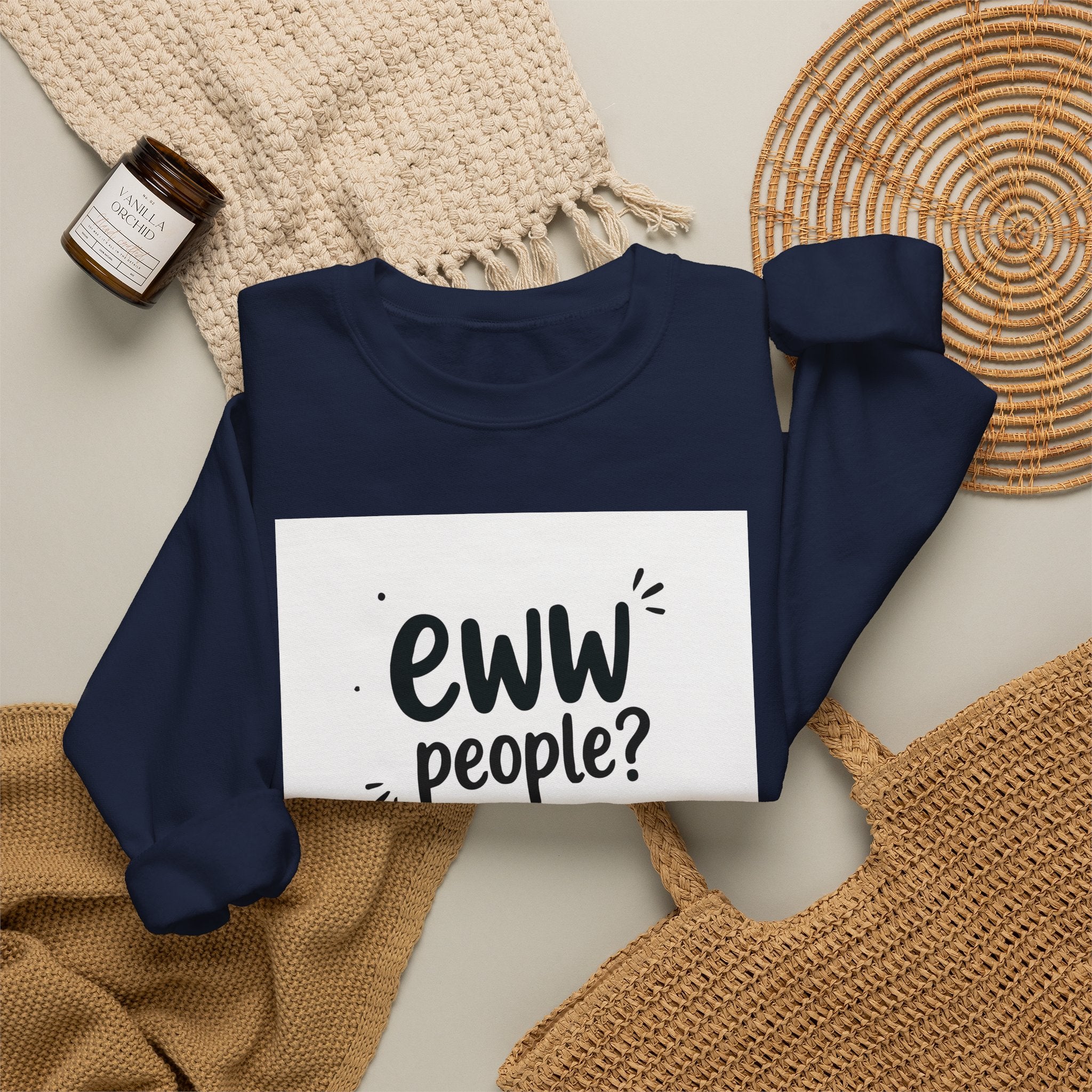 Ew! People? Cute Anti-Social Graphic Sweatshirt