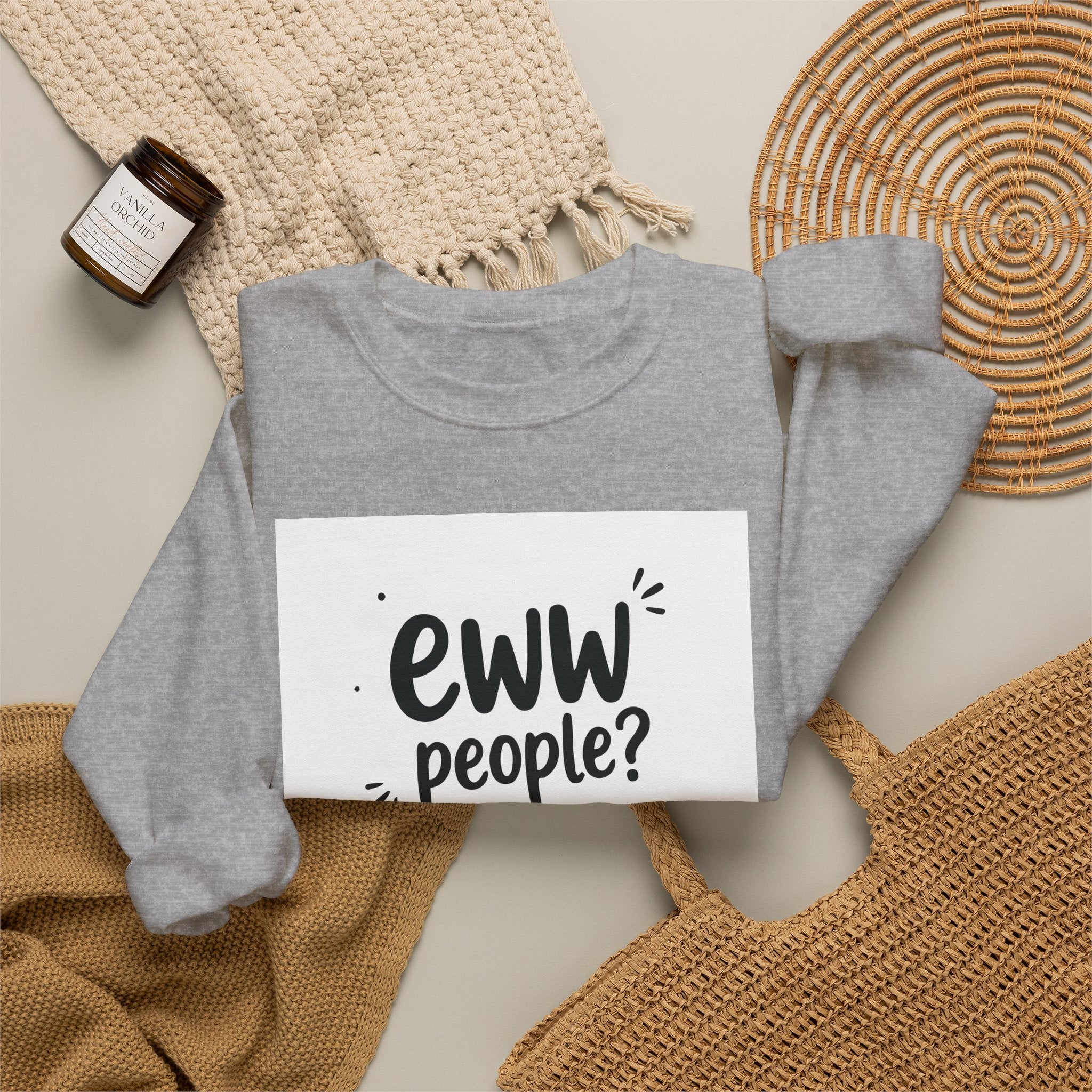 Ew! People? Cute Anti-Social Graphic Sweatshirt